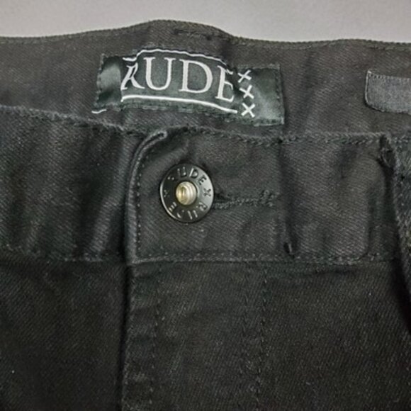 Rude XXX Men's Size 38x30 Black Denim Skinny Pants - Picture 7 of 11